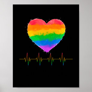 Póster Orgullo de corazón derrota a impulso orgullo de co
