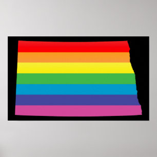 Póster orgullo de dakota del norte.