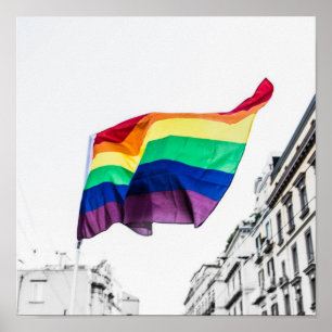 Póster Orgullo de la bandera arcoiris