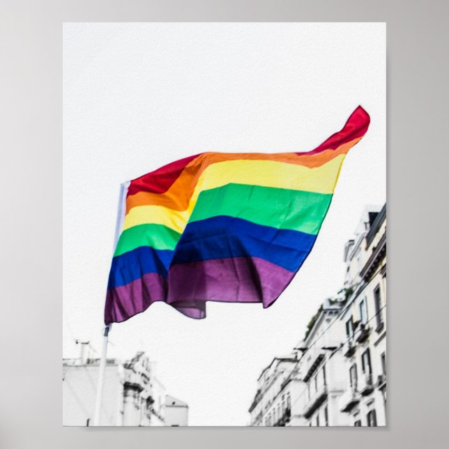 Póster Orgullo de la bandera arcoiris (Frente)