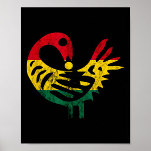 Póster Orgullo de la bandera ghanesa de África de Ave San