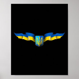 Póster Orgullo de la bandera ucraniana Ucrania