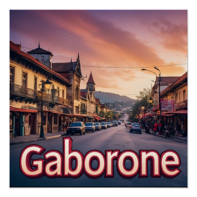 Póster Orgullo de la ciudad de Gaborone, Botsuana 📍 (Anverso)