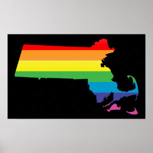 Póster orgullo de massachusetts.