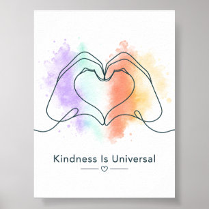 Póster Orgullo del corazón de bondad universal Diseño