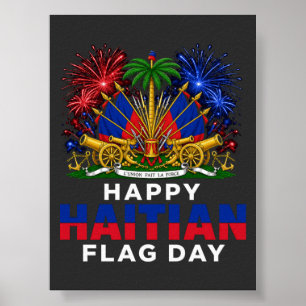 Póster Orgullo del Día de la Bandera Haitiana – Ayiti Des