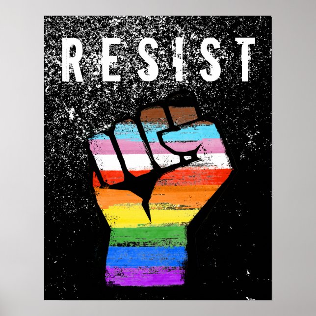 Póster Orgullo del Puño de Progreso Inclusivo (Frente)