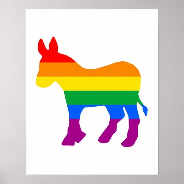 Póster Orgullo Demócrata LGBTQ (Frente)