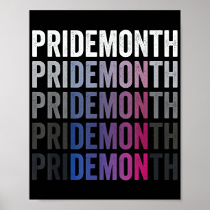 Póster Orgullo Demonio Bisexual Mes del Orgullo Bi LGBTQ 
