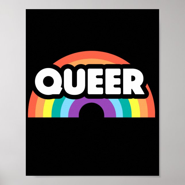 Póster orgullo- El amor arcoiris homosexual es amor. (Frente)