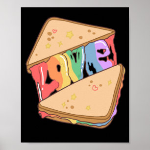 Póster Orgullo. El amor es el amor. Amor lindo. Gato de a