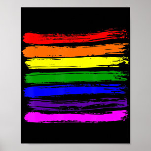 Póster Orgullo gay con bandera gay LGBT 2022