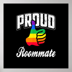 Póster Orgullo gay de compañero de cuarto