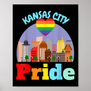 Póster Orgullo gay de Kansas City Lgbtqia Missouri Kc Mo 