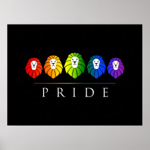 Póster Orgullo gay de leones - LGBTQ