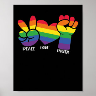 Póster Orgullo gay LGBT Mes de Paz
