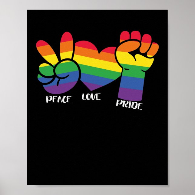 Póster Orgullo gay LGBT Mes de Paz (Frente)