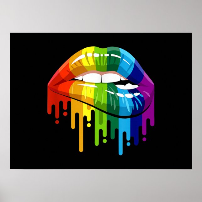 Póster Orgullo gay LGBT por el arco iris (Frente)