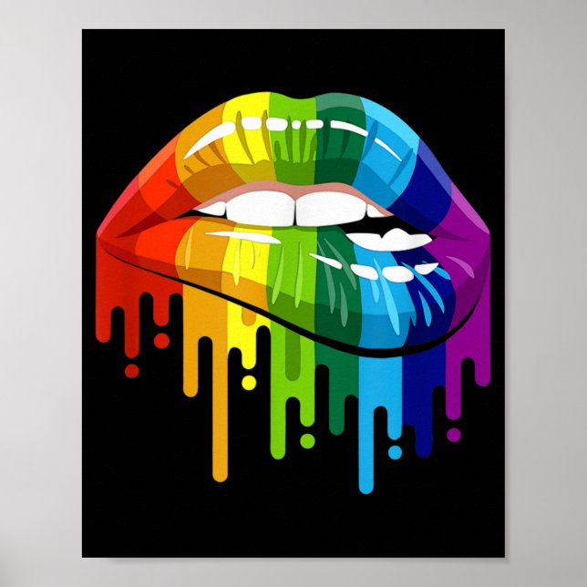 Póster Orgullo gay LGBT por el arco iris (Frente)