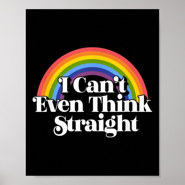 Póster Orgullo Gay - Ni siquiera puedo pensar con clarida (Frente)