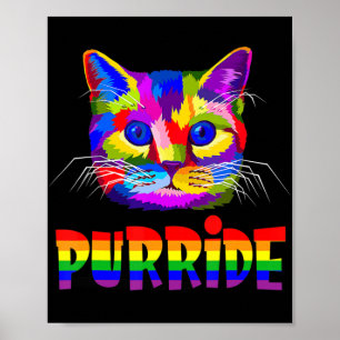 Póster Orgullo gay para hombres LGBT Gift Cat Purri