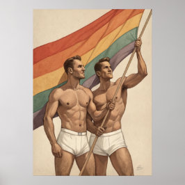 Póster Orgullo gay vintage