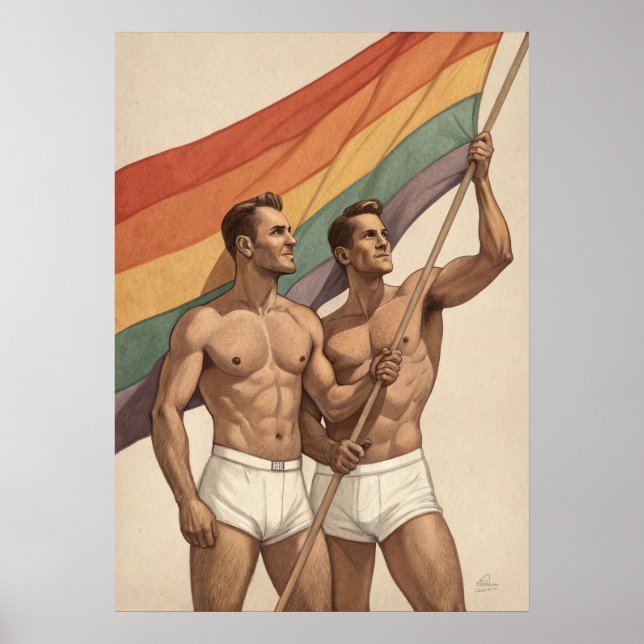 Póster Orgullo gay vintage (Frente)