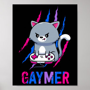 Póster Orgullo Geek Gaymer Lgbt Regalo para Amantes de Vi