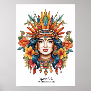 Póster Orgullo hispano, Espíritu americano.