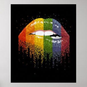 Póster Orgullo LGBT arcoiris - Gay, homosexual, lesbiana