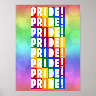 Póster Orgullo LGBT de colores arcoiris