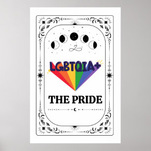 Póster Orgullo LGBTQIA Tarot Gay Trans Queer Zodiaco Arco