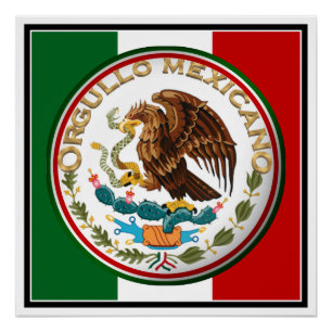Póster Orgullo Mexicano (Águila de la bandera mexicana)