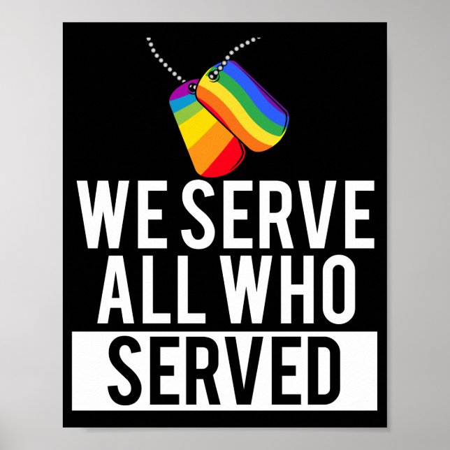 Póster Orgullo militar gay LGBT Sirvimos A Todos Los Que  (Frente)