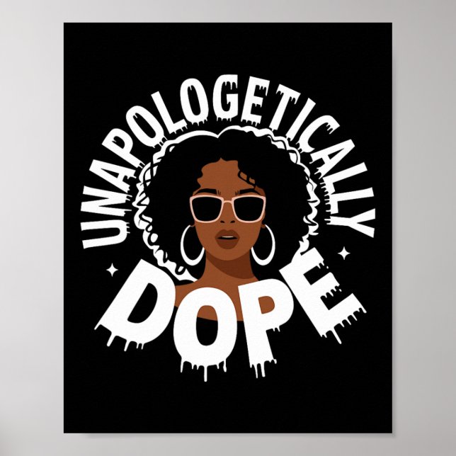 Póster Orgullo negro de drogas sin remordimientos Melanin (Frente)