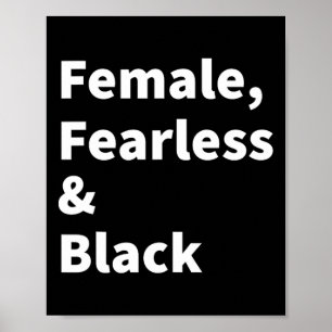 Póster Orgullo negro para mujeres negras intrépidas y neg