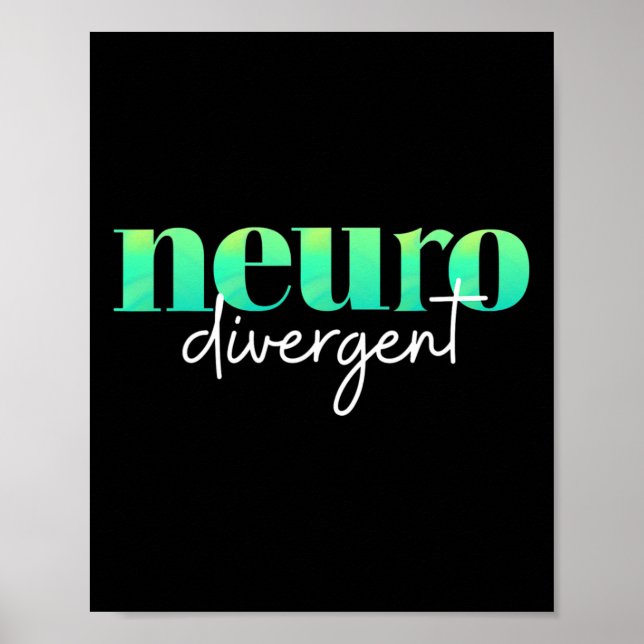 Póster Orgullo Neurodivergente De Autismo Adhd Y Asd Cons (Frente)
