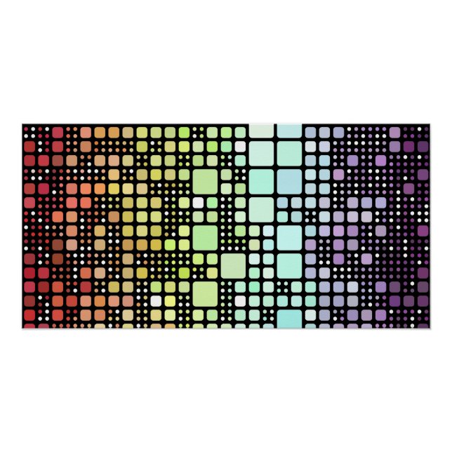 Póster Orgullo Neurogénero Geométrico Groovy Funky Retro (Anverso)