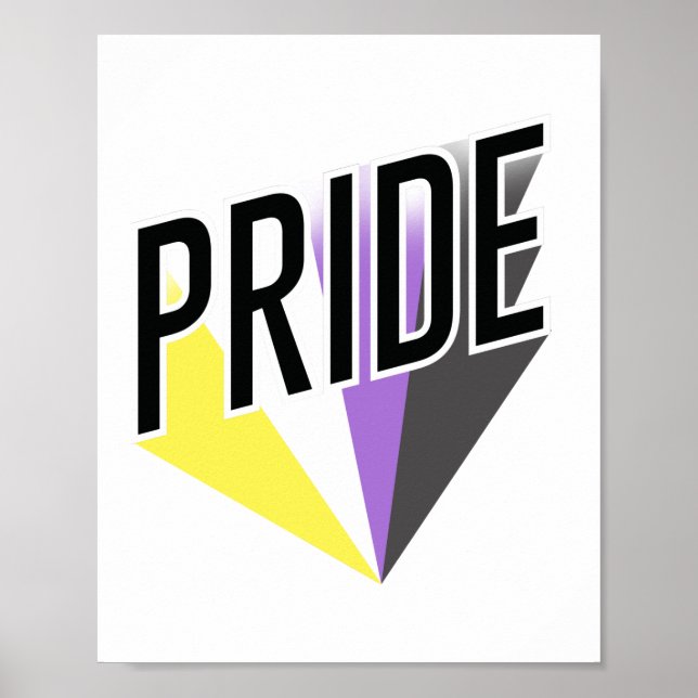 Póster Orgullo no binario explosión (Frente)