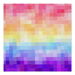 Póster Orgullo Plaid Retro Boho Funky Quirky Xenogénero