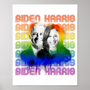 Póster Orgullo Retro Biden Harris