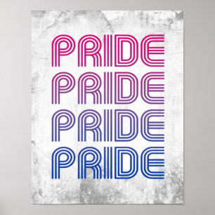 Póster Orgullo Retro Bisexual