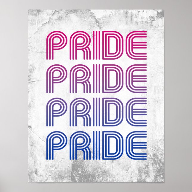 Póster Orgullo Retro Bisexual (Frente)