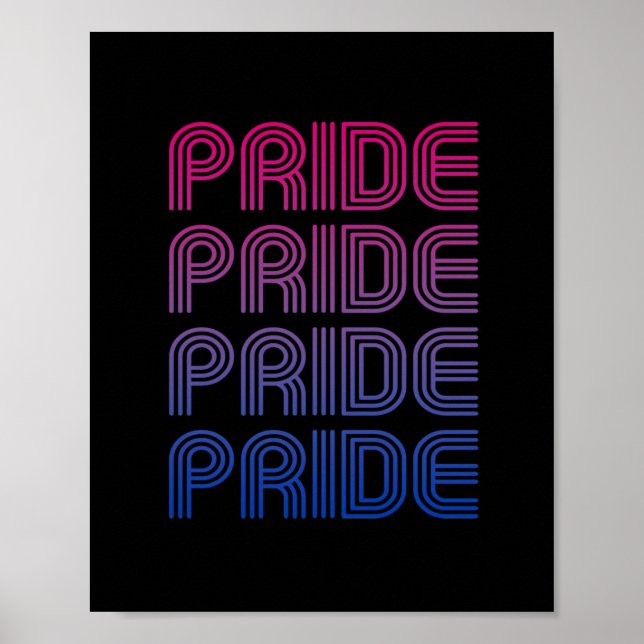 Póster Orgullo Retro Bisexual (Frente)