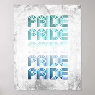 Póster Orgullo Retro Gay Masculino Orgullo