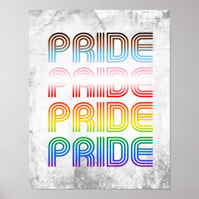 Póster Orgullo Retro Inclusivo (Frente)