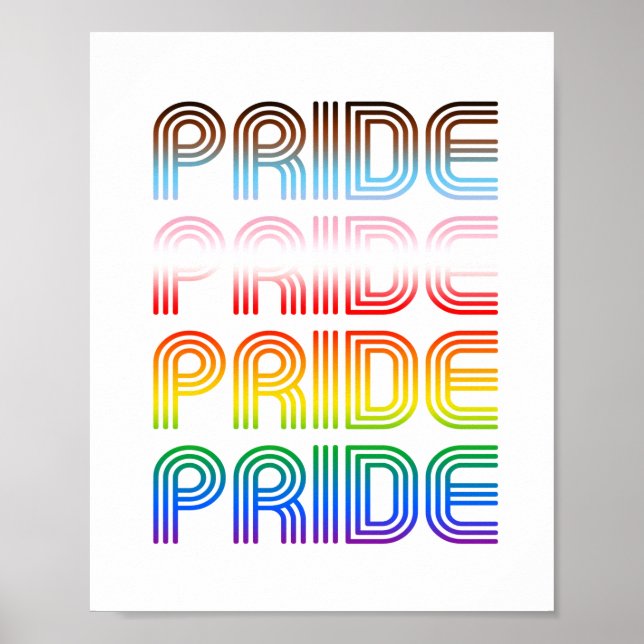 Póster Orgullo Retro Inclusivo (Frente)