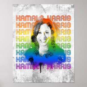Póster Orgullo Retro Kamala Harris