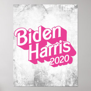 Póster Orgullo rosa Biden Harris 2020