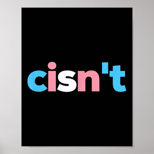 Póster Orgullo Transgénero Cisnt - Bandera Trans LGBTQ -  (Frente)